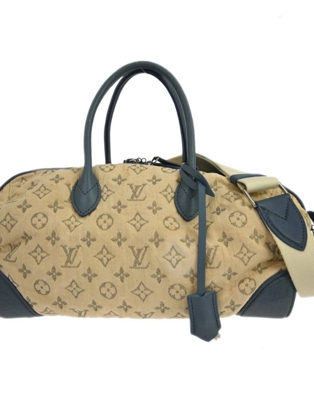 BUYIT04 LOUIS VUITTON Monogram Denim Speedy Round GM Blue M40705 NQ07715